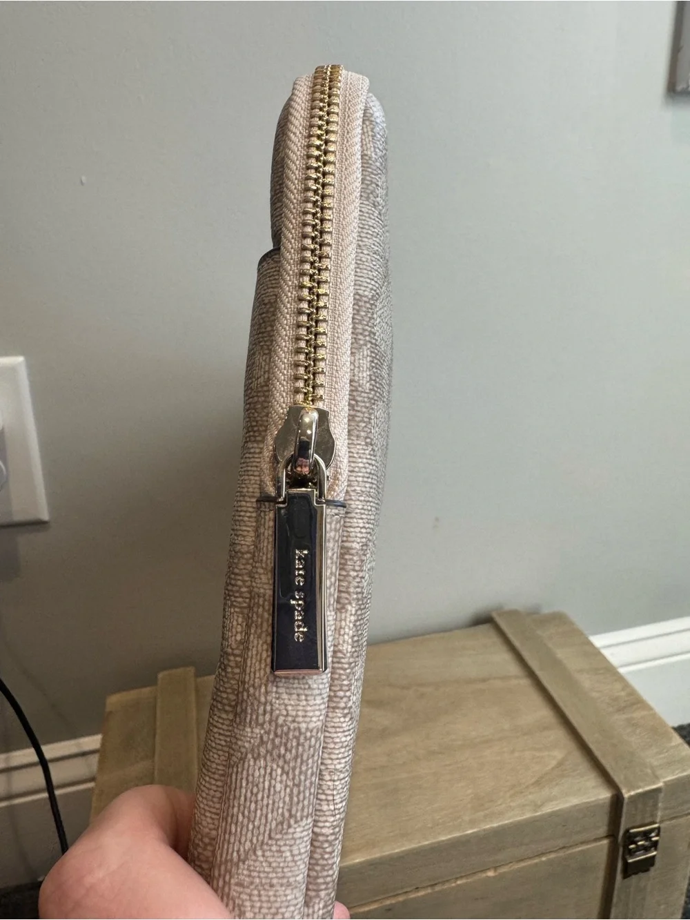 kate spade Neutral Floral-Print Laptop Sleeve